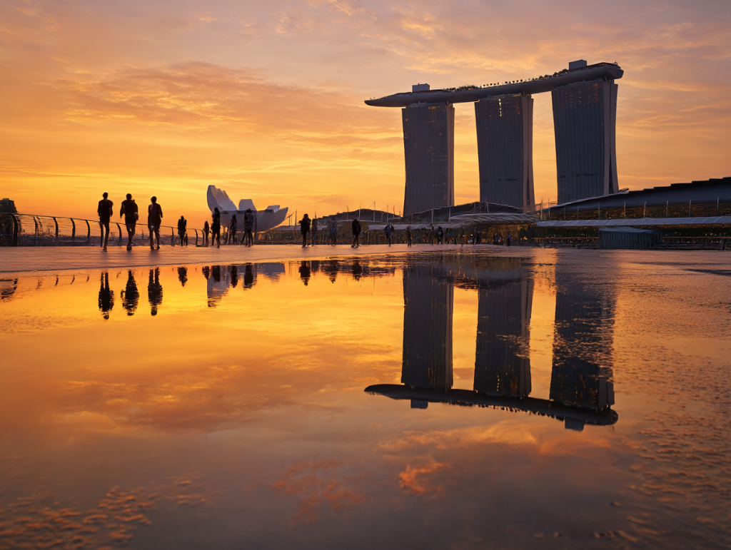 Marina Bay promenade — balade au bord de l’eau
