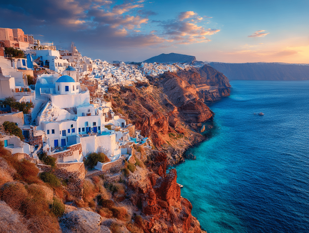 Santorin & Crète – îles, caldeira, plages et lagons