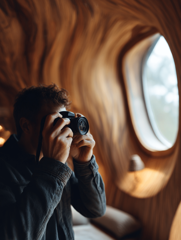 Voyageur photographe isolite